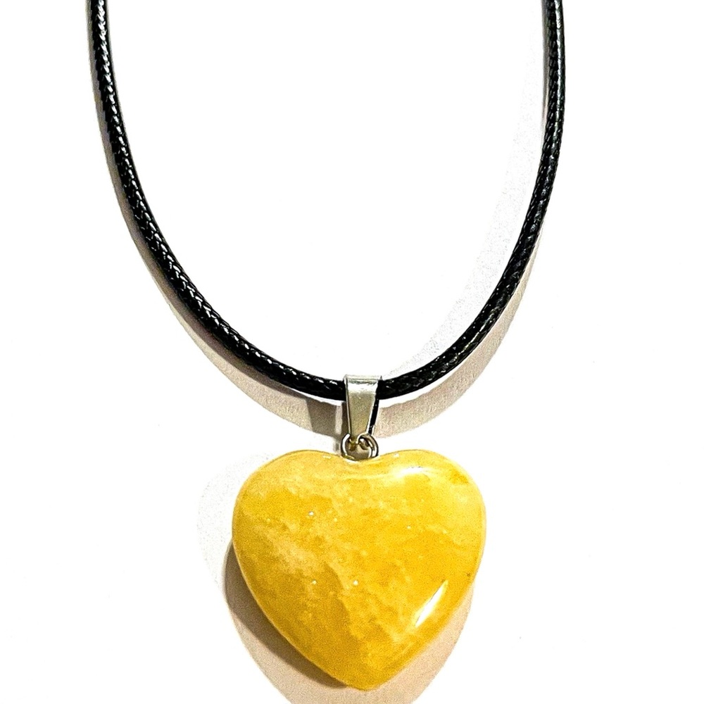Yellow Aventurine Heart Necklace